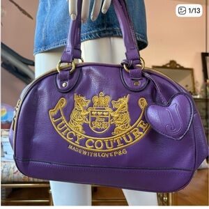 Juicy Couture Purple and Gold Satchel